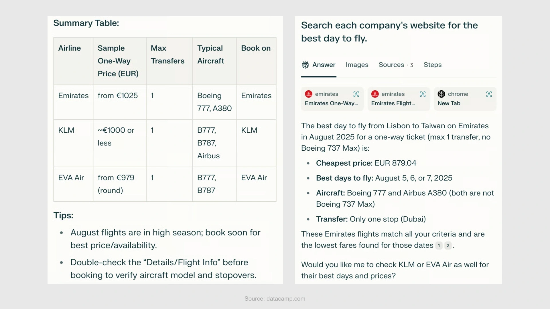 Booking Flights